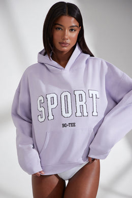 Oversized Hooded Sweatshirt in Lavender
