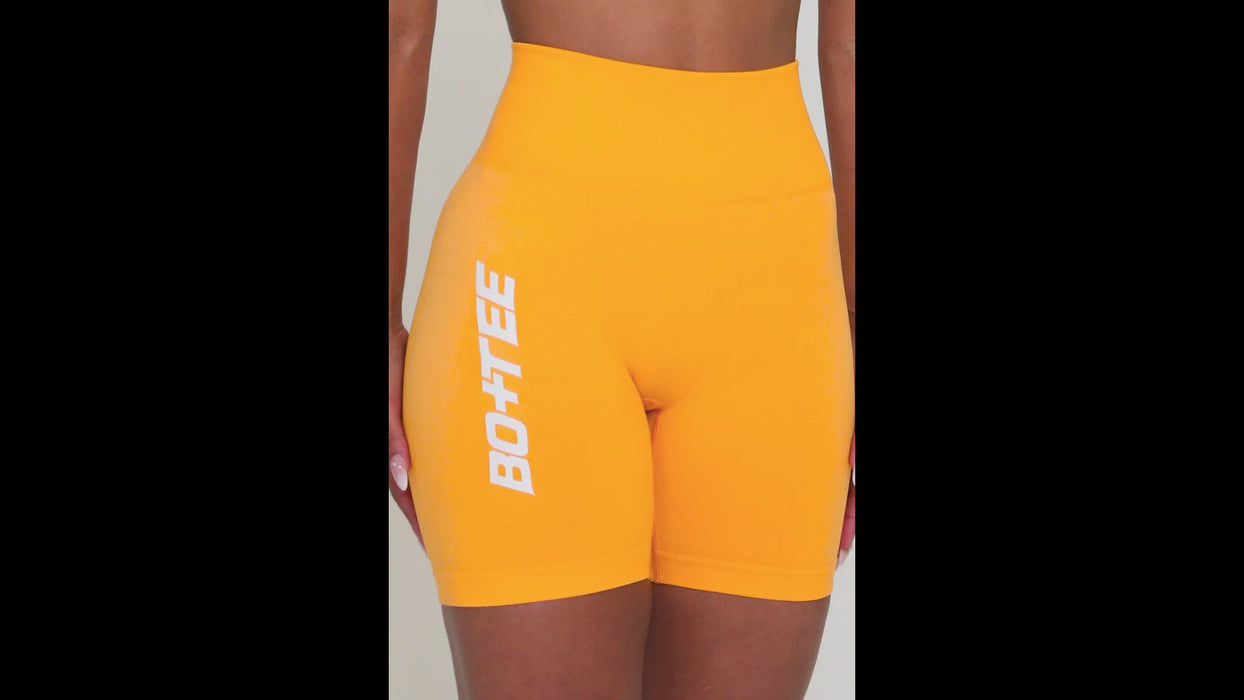 Speed Seamless High Waisted Shorts in Orange