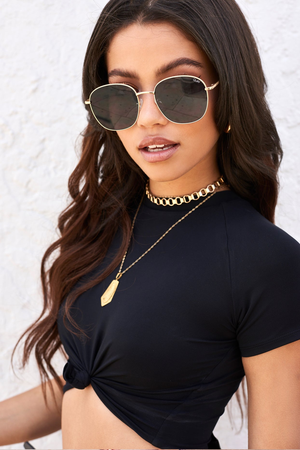 Jezabell Sunglasses in Gold Smoke
