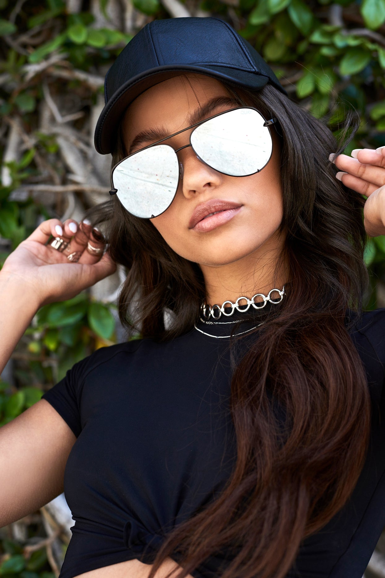 High Key Sunglasses in Black Silver