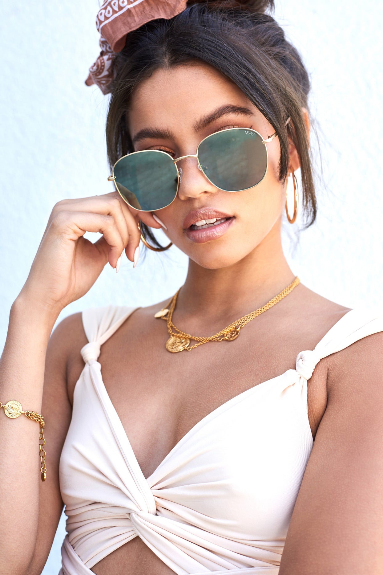 Jezabell Sunglasses in Gold
